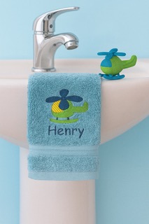 Blue Helicopter Face Washers