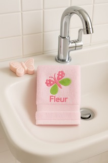 Pink Butterfly Face Washers